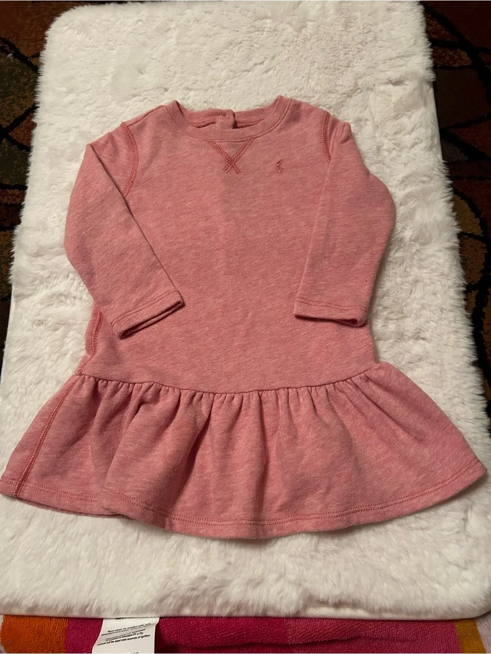 On Hold Ralph Lauren Girls Pink Sweatshirt Dress